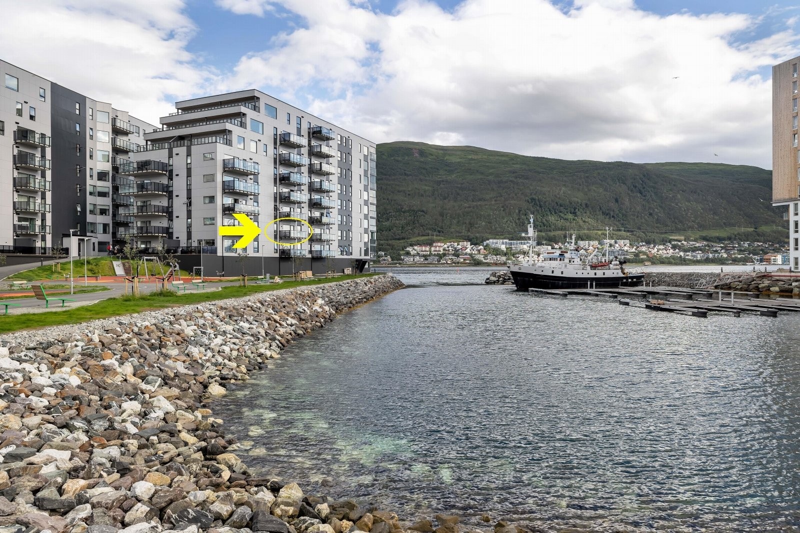 Hjalmar Johansens Gate 316 har flott sør-vendt beliggenhet i bygget Galleribilde
