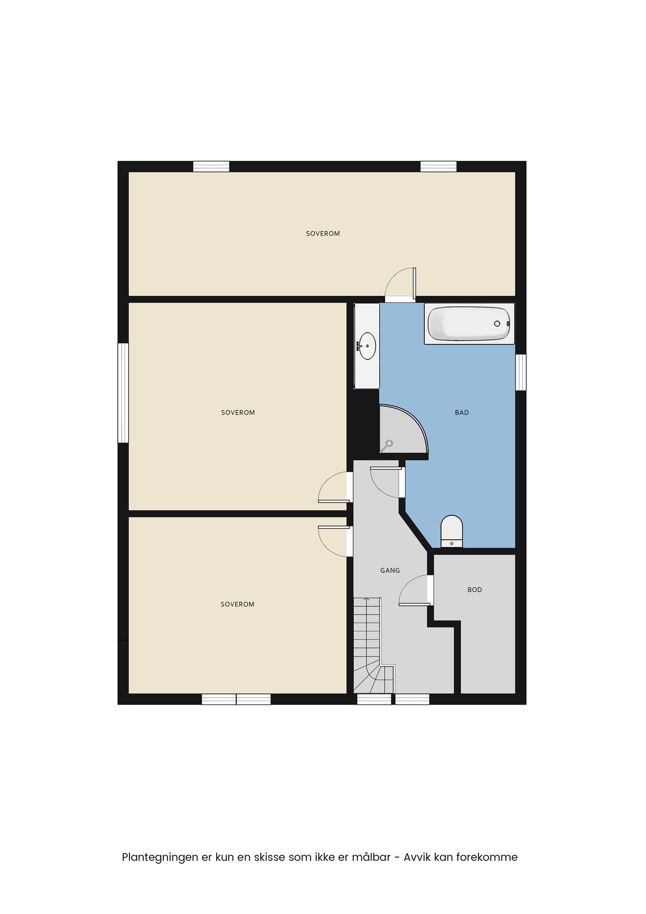 Plantegning 2.etasje Galleribilde