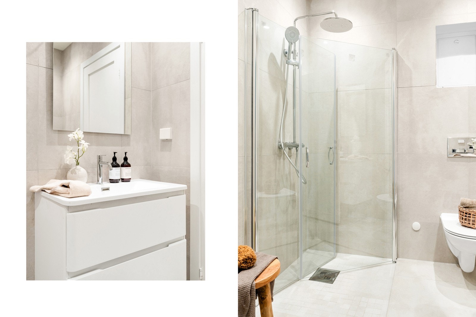 Det er opplegg for vaskemaskin på badet Galleribilde