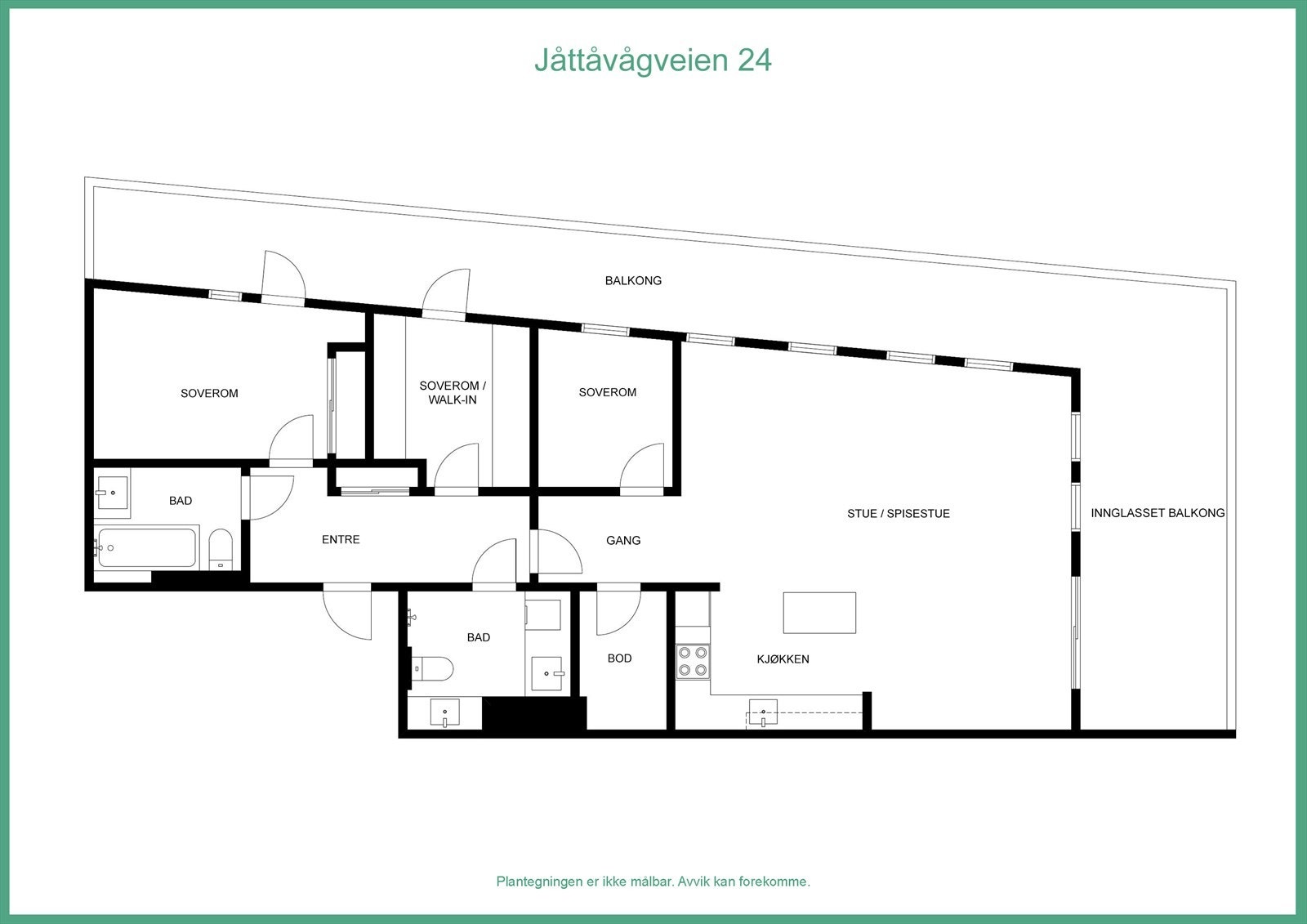 Plantegning - se også virtuell visning ved å trykke på 360 graders knappen! Galleribilde
