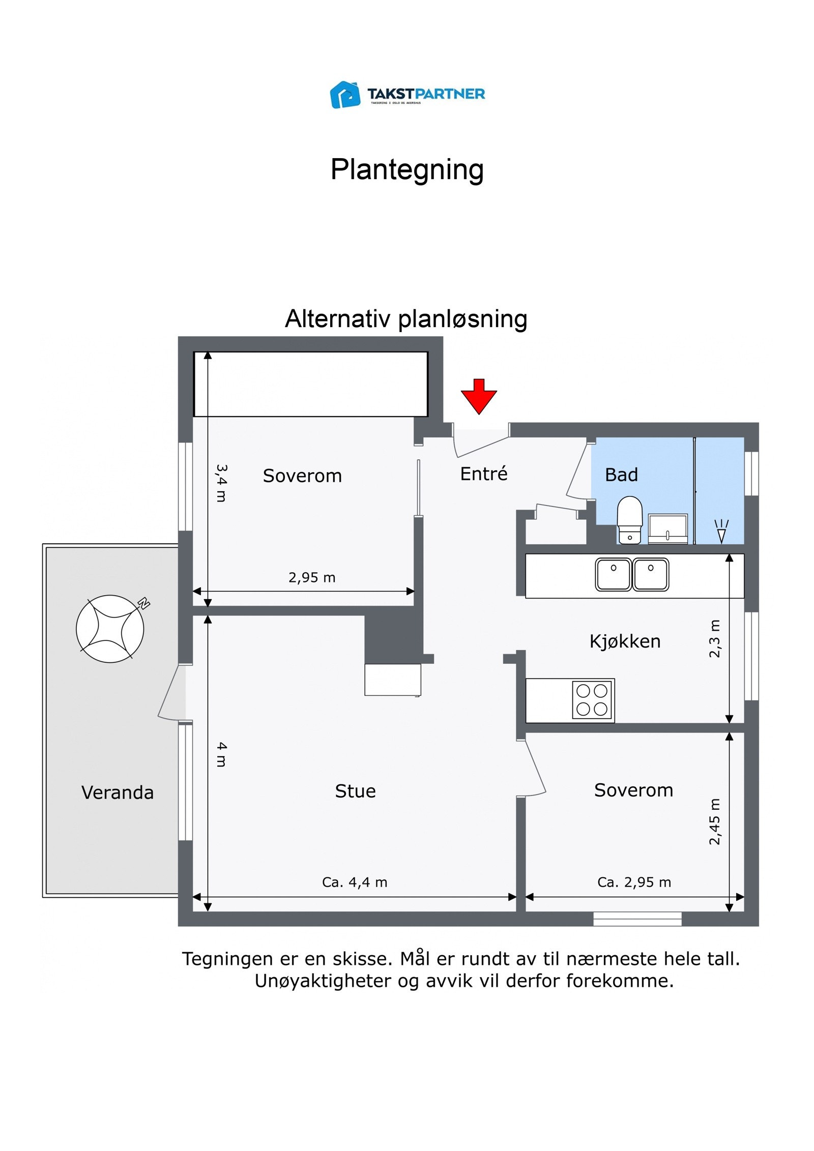 Alternativ planløsning Galleribilde