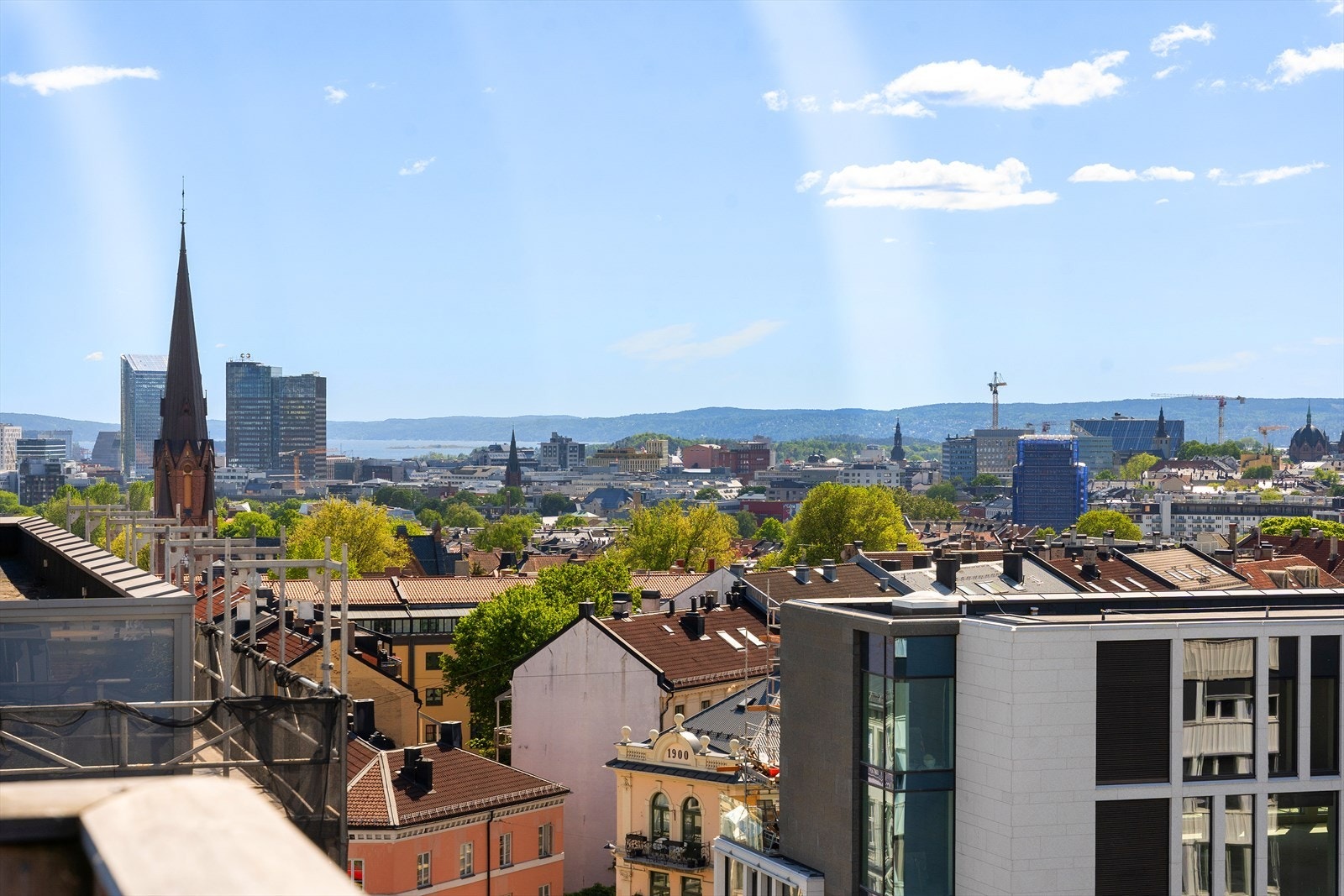 Takterrasse med panoramautsikt Galleribilde