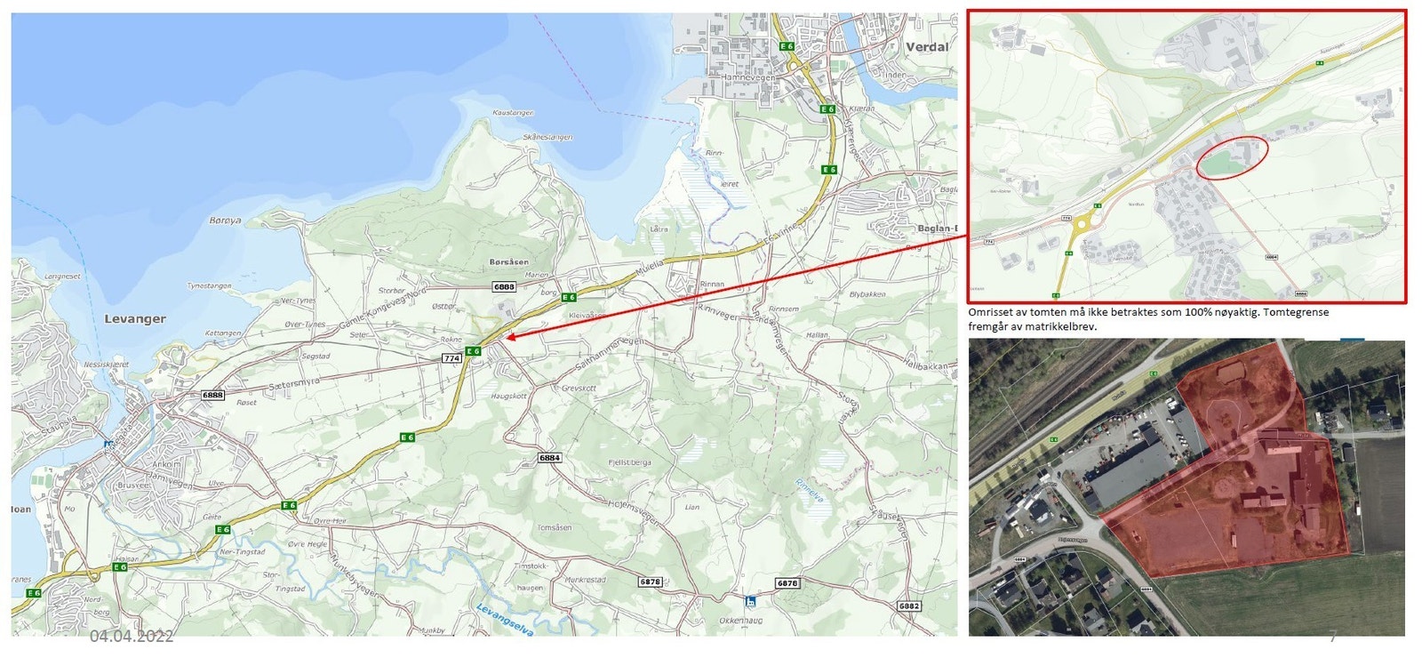 Kart - Tomten ligger strategisk plassert i Mule Næringspark inntil E6 Galleribilde