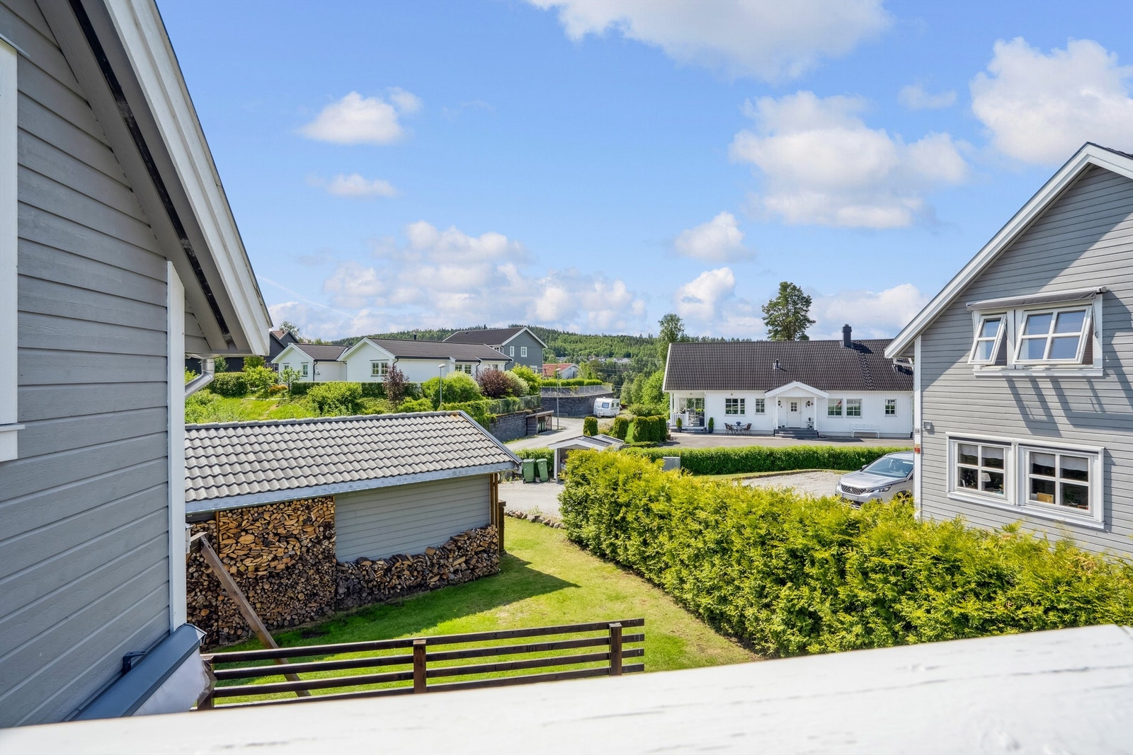 Utsikt fra balkongen Galleribilde
