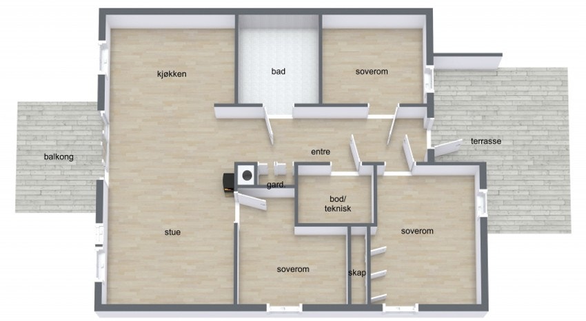Plantegning Galleribilde