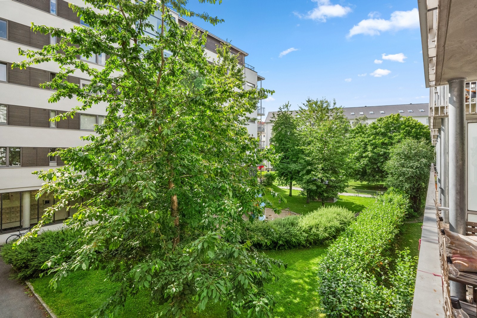 Hyggelig utsikt til grønne omgivelser Galleribilde