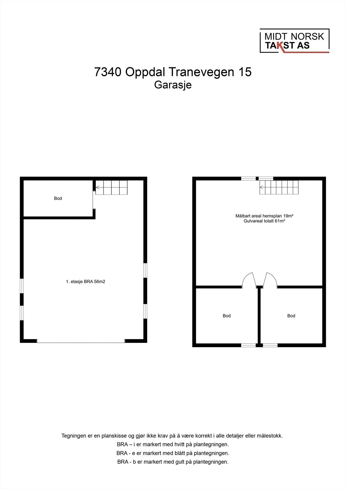 Planskisser garasje Galleribilde