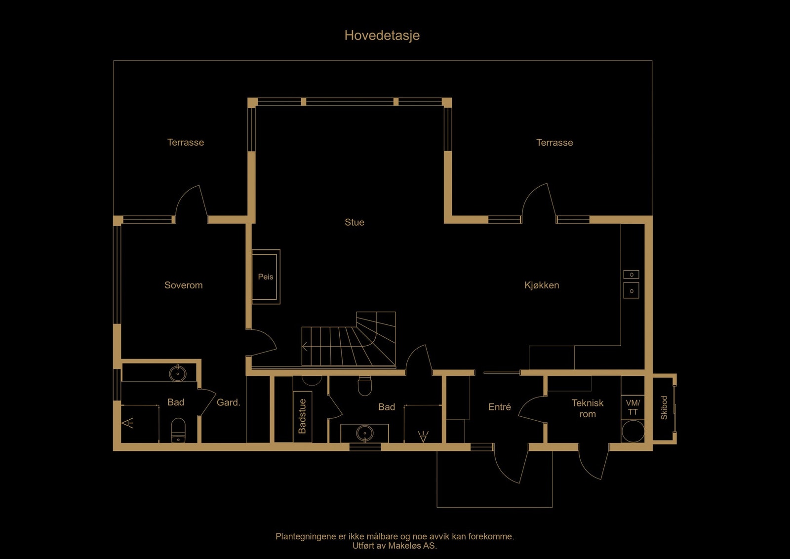 Plantegning 1. etasje - illustrasjon, avvik kan forekomme Galleribilde