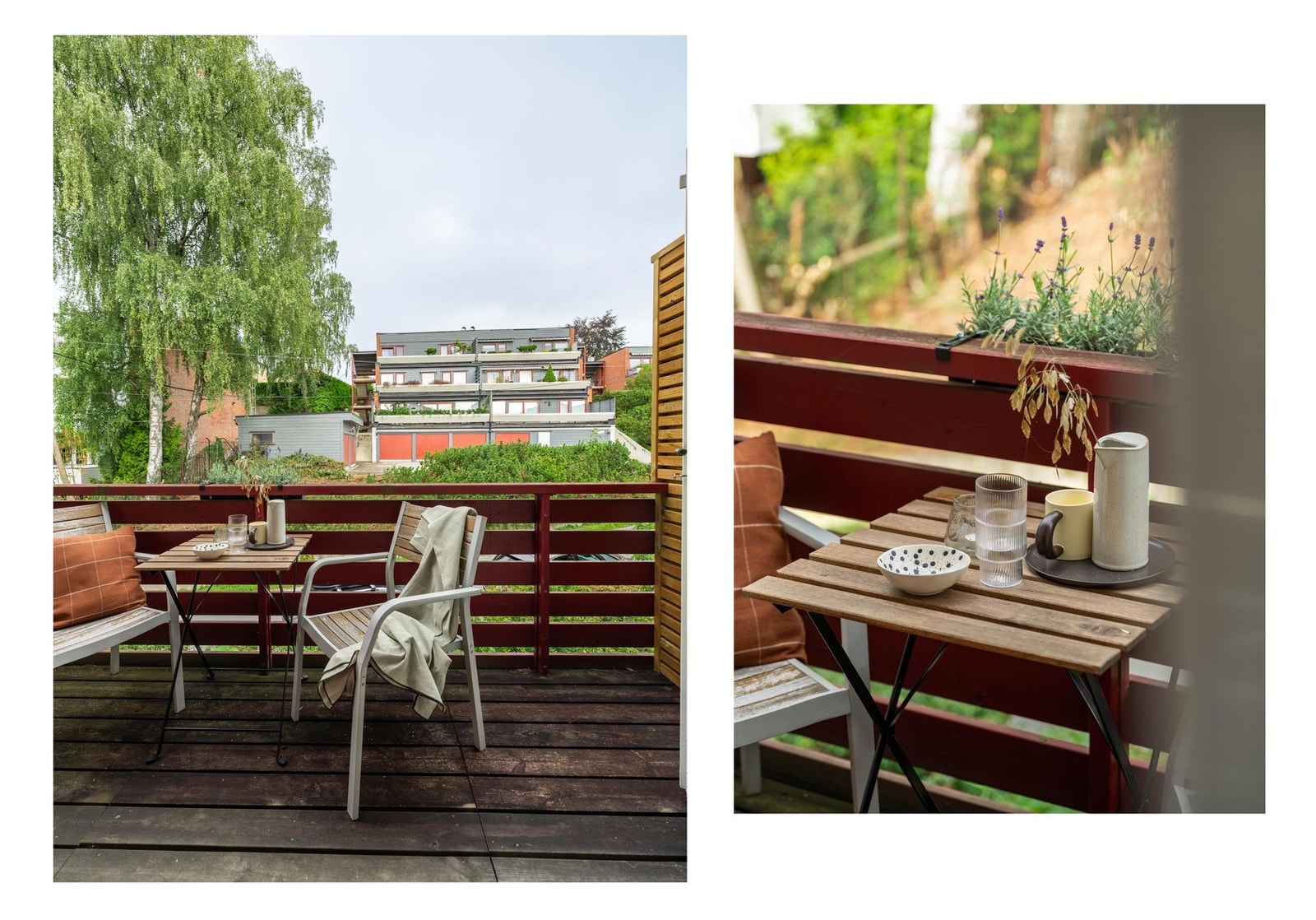 Her på balkongen er det nydelig sol fra ettermiddagen og utover. Galleribilde