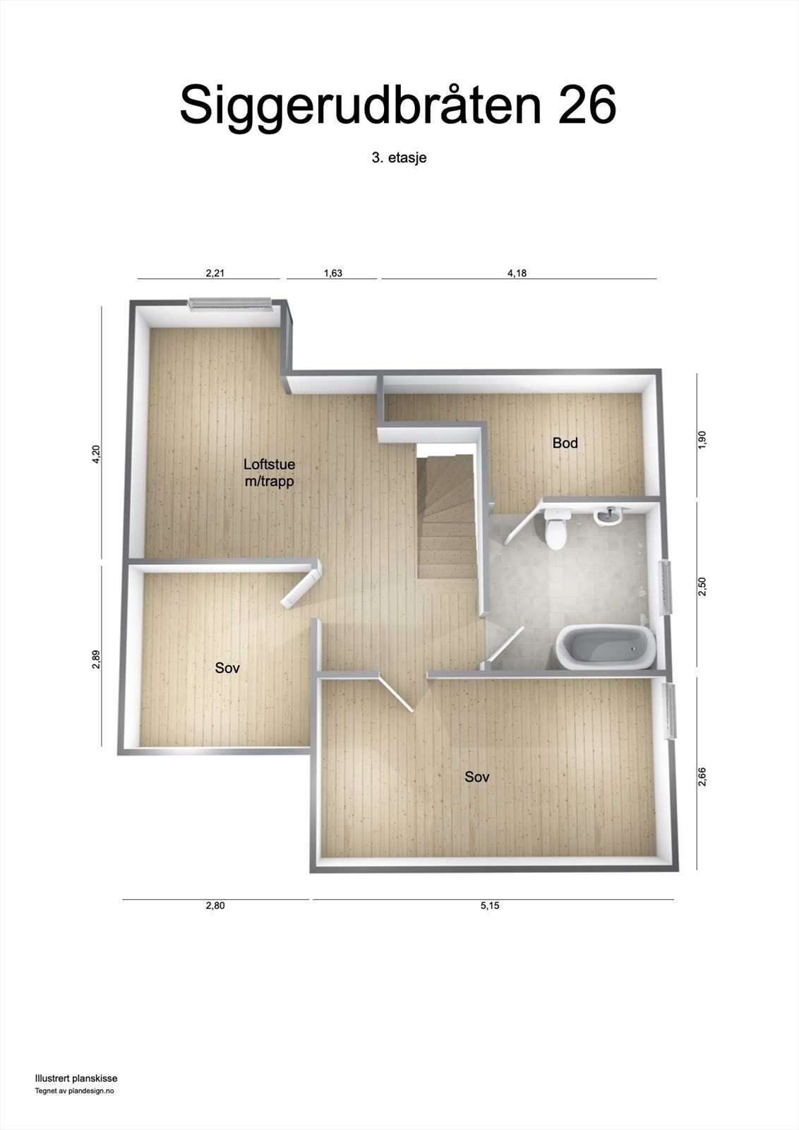 Plantegning - Loft Galleribilde
