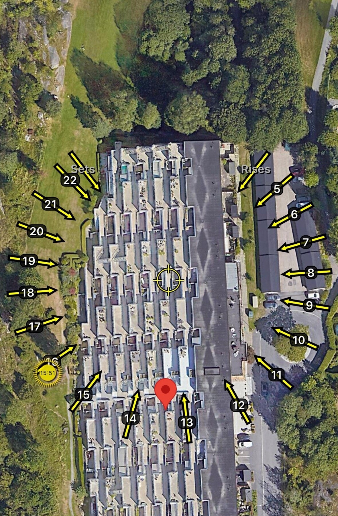 Den vestvendte beliggenheten sørger for meget gode solforhold på uteplassen. Galleribilde