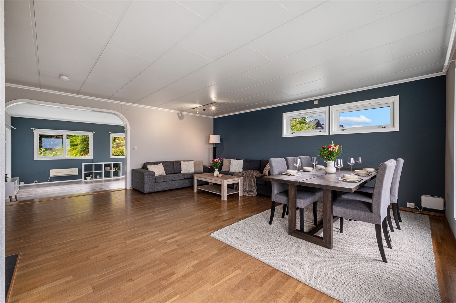 - God plass til sofagruppe og spisebord i hver sin naturlige sone - Galleribilde