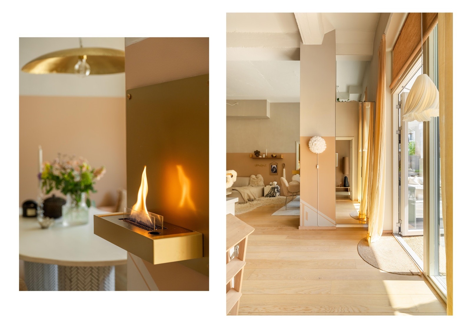 Eget vaskeskap/oppbevaringsnisje med speilfronter gir praktisk lagringsplass. Galleribilde