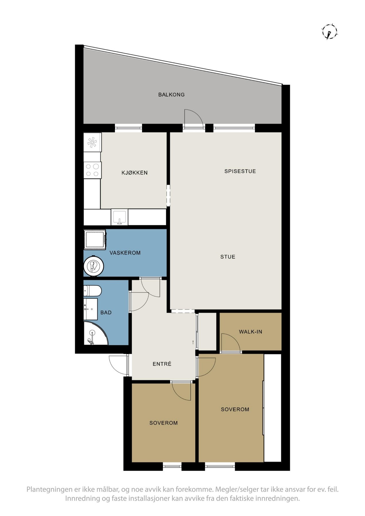 Planskissen over leiligheten. Galleribilde