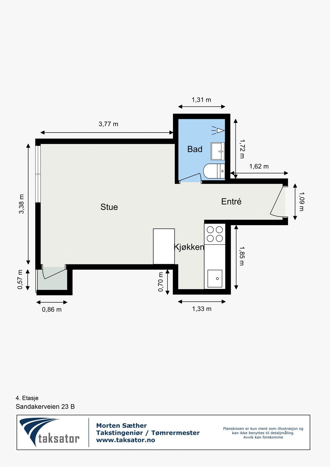 Plantegning - Sandakerveien 23 B Galleribilde