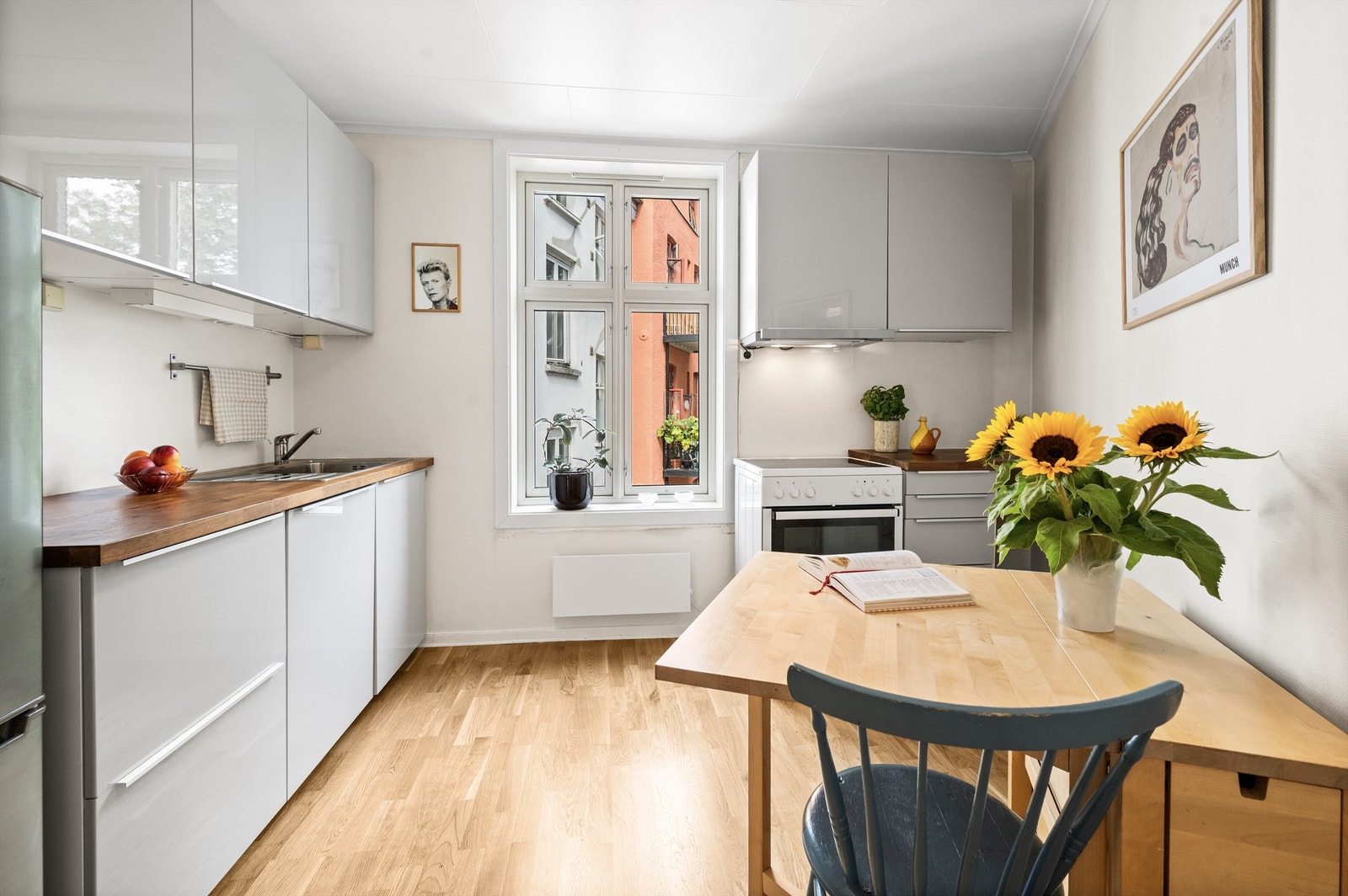 Praktisk kjøkken fra 2017 som ligger separat fra resten av leiligheten. Galleribilde