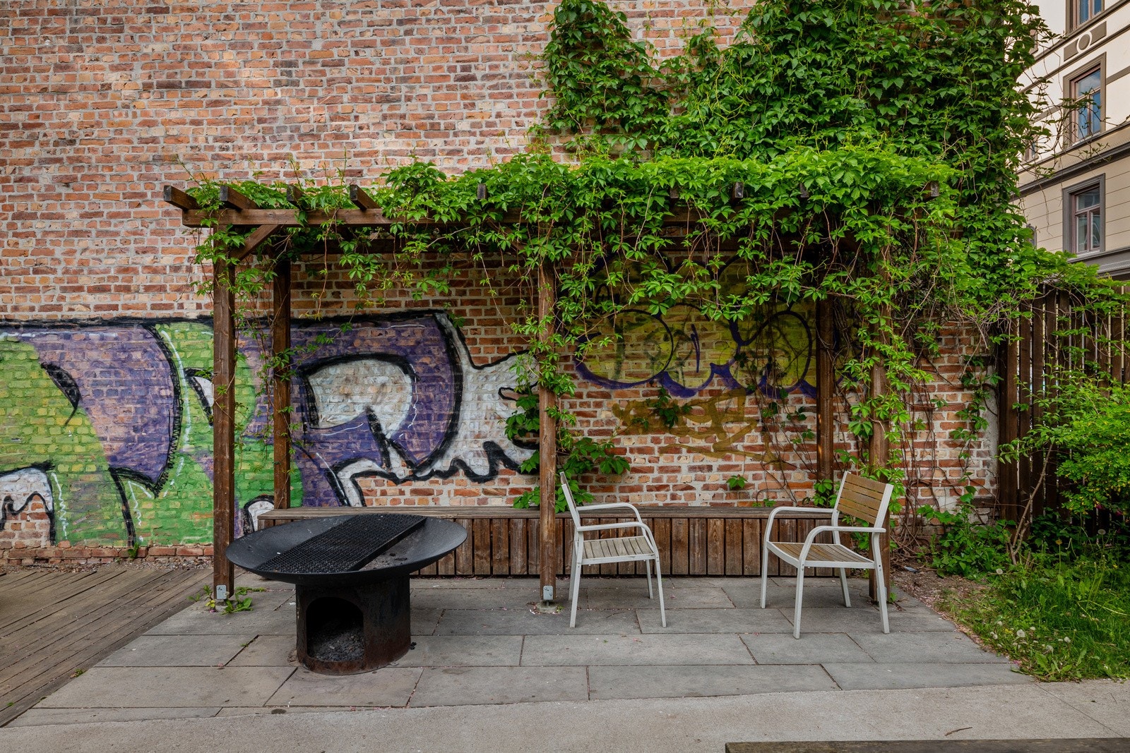 Parken er et kjempefint fristed for beboerne. Galleribilde