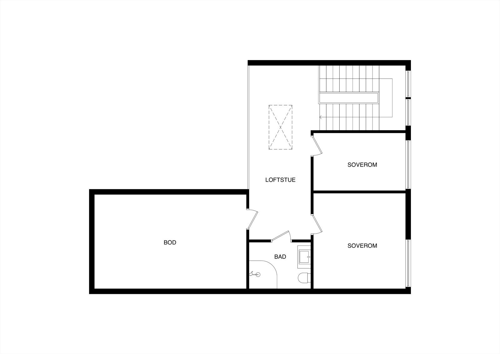 Plantegning 4. etasje Galleribilde