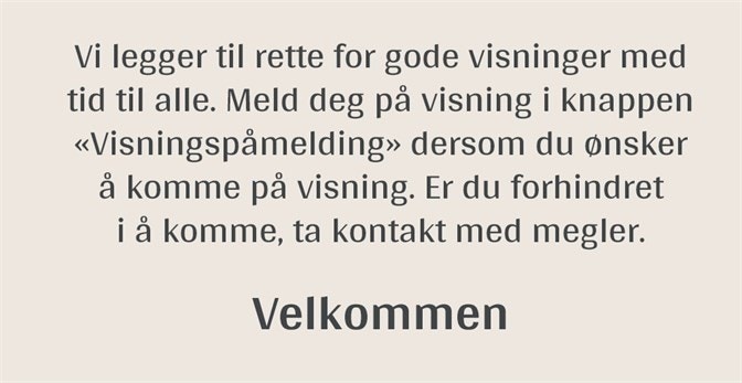 Husk påmelding til visning. Galleribilde