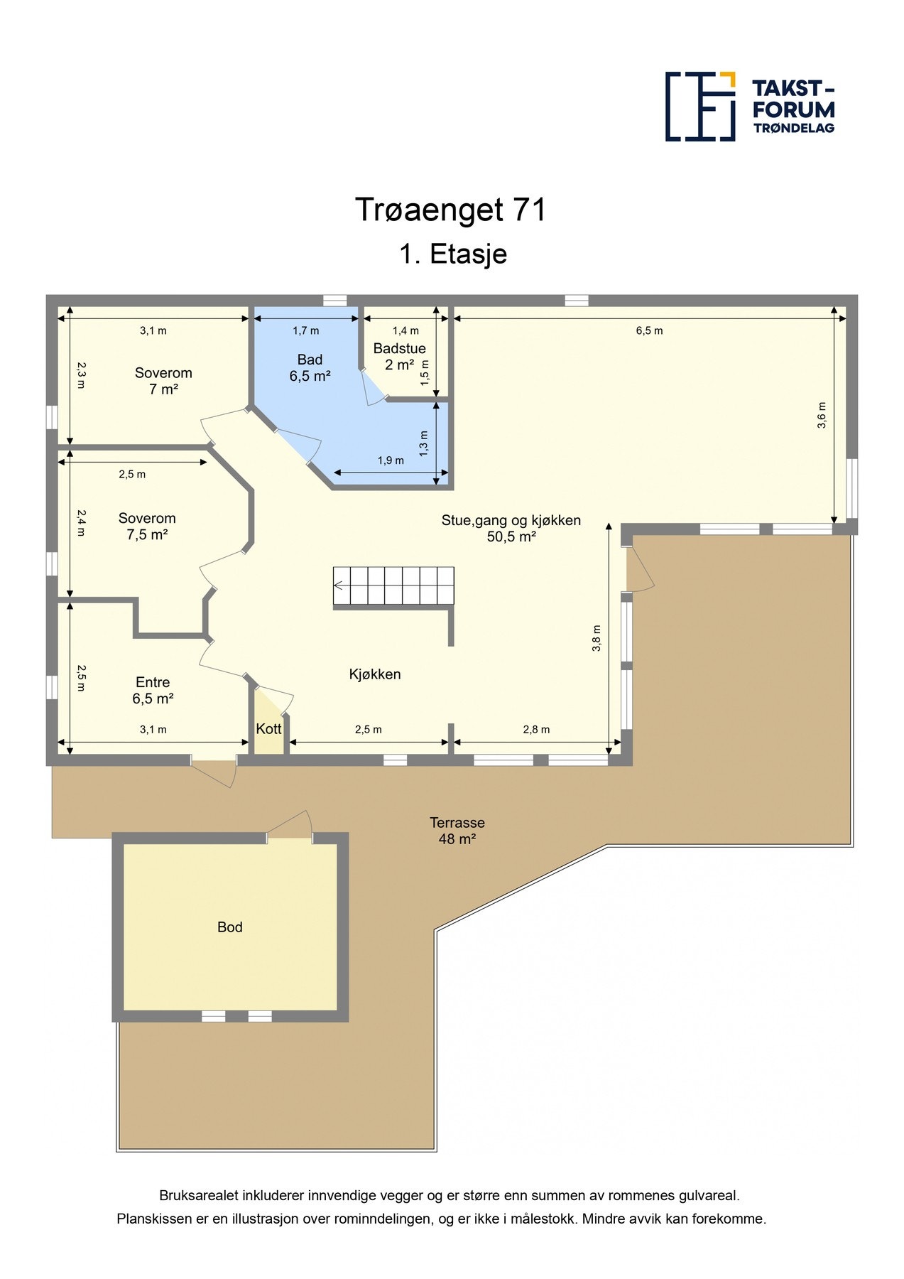 Planskisse 1.etasje. Galleribilde