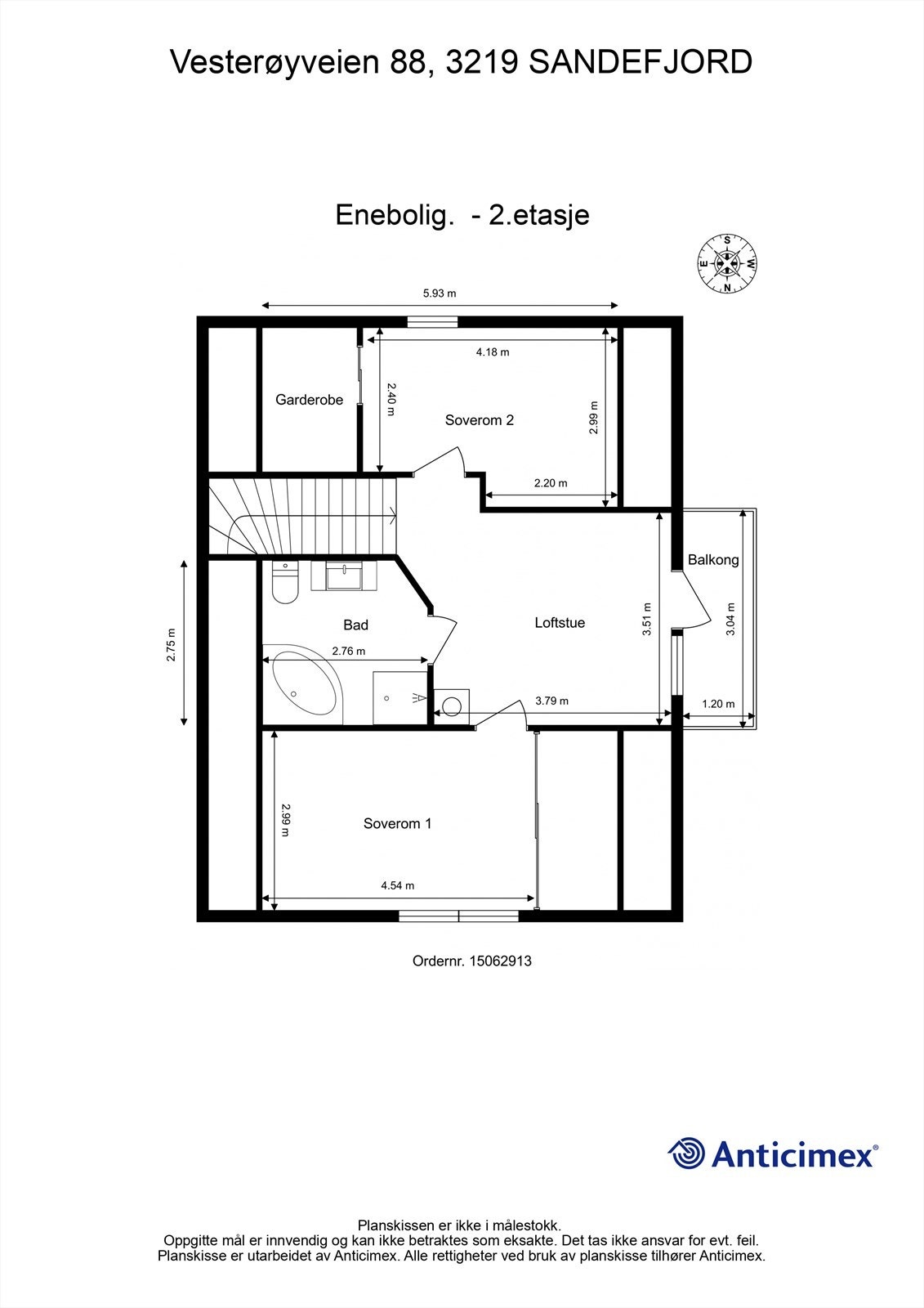 Plantegning 2. etg Galleribilde
