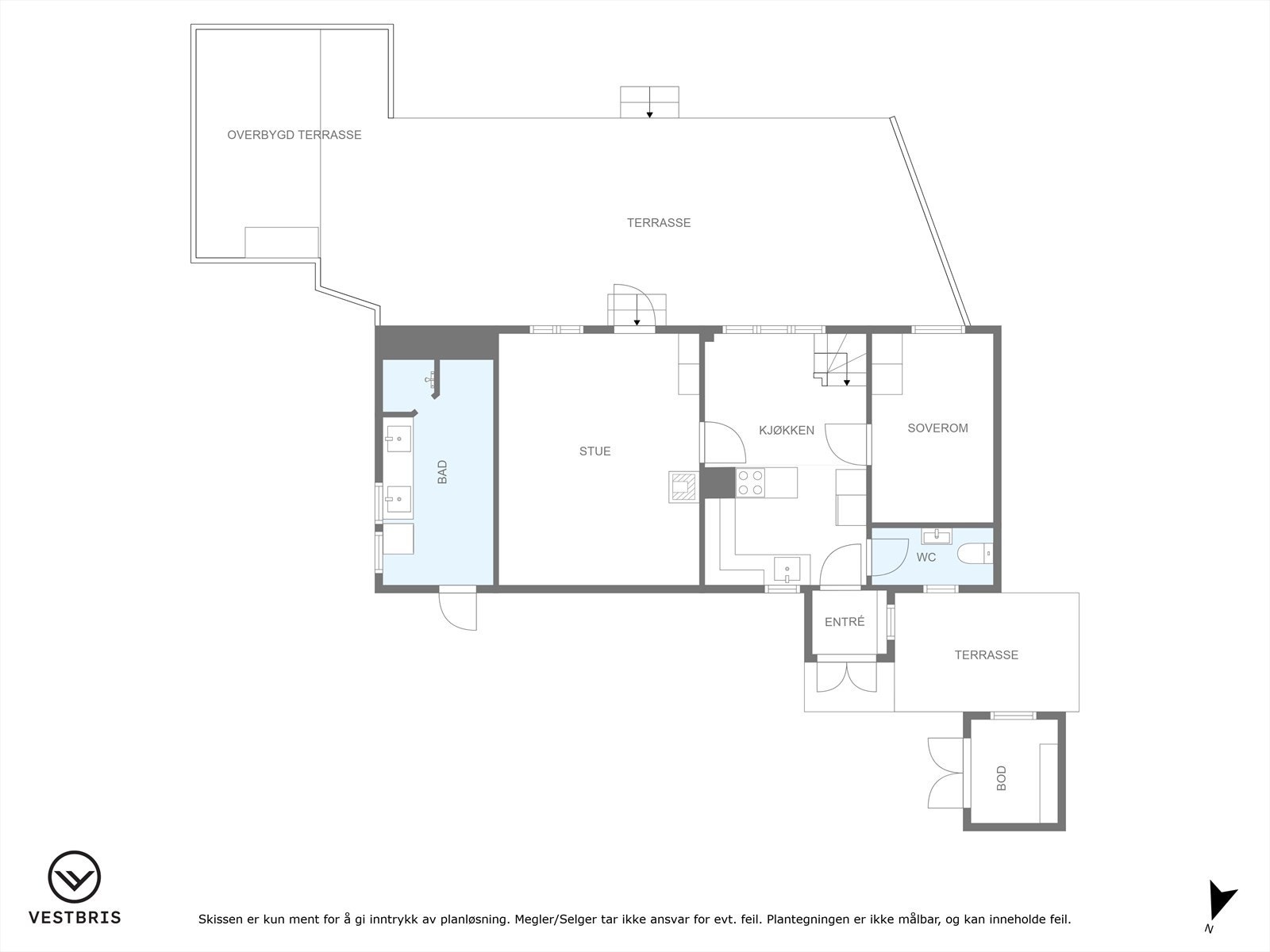 Plantegning 1. etasje Galleribilde
