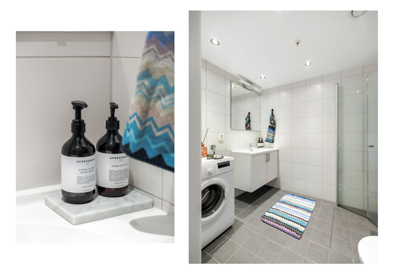 Det er plass og opplegg for vaskemaskin og tørketrommel - Praktisk! Galleribilde