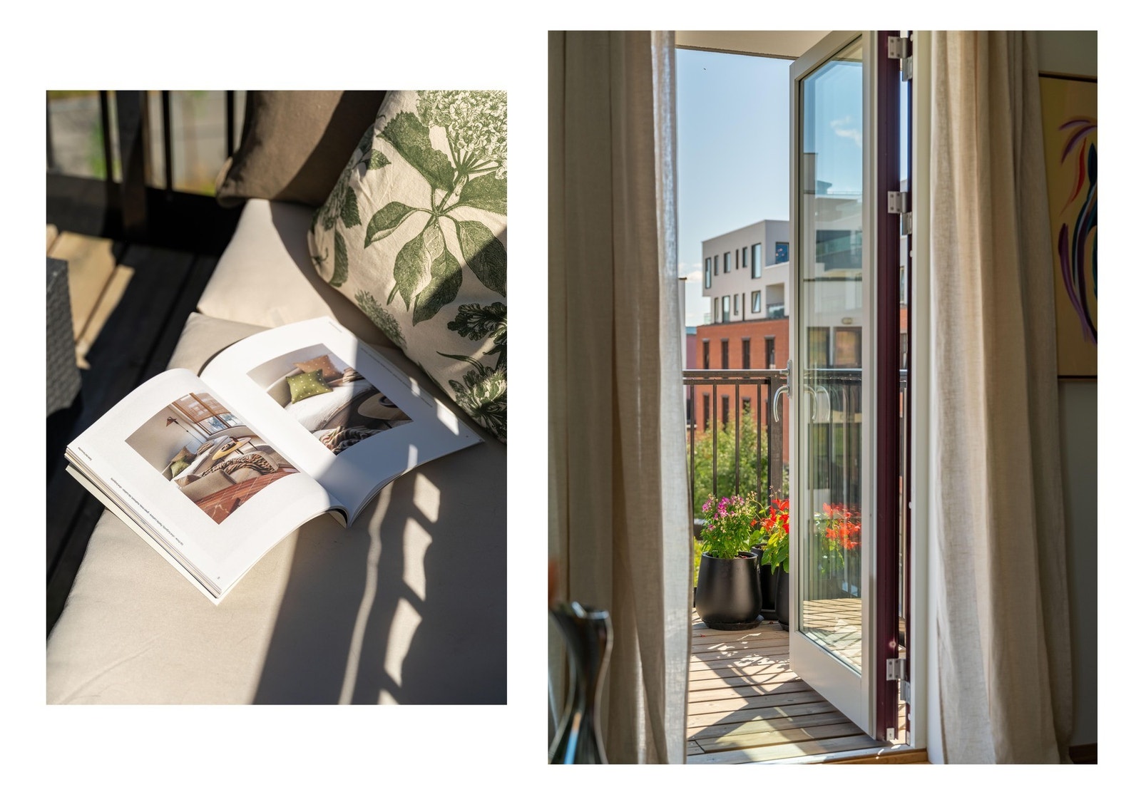 Fra stuen finner vi utgang til balkongen. Galleribilde