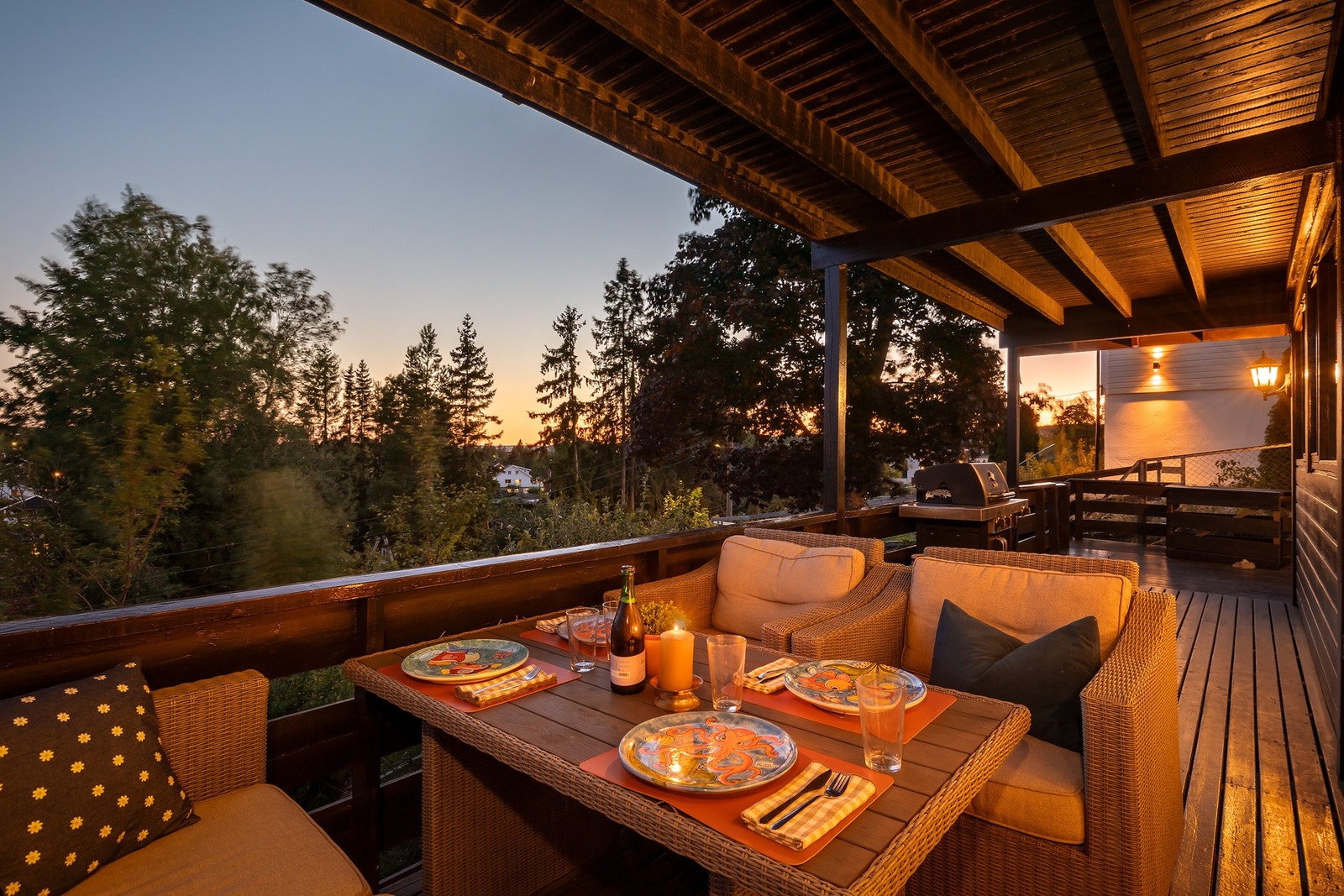 Her kan du nyte lange kvelder med familien. Galleribilde