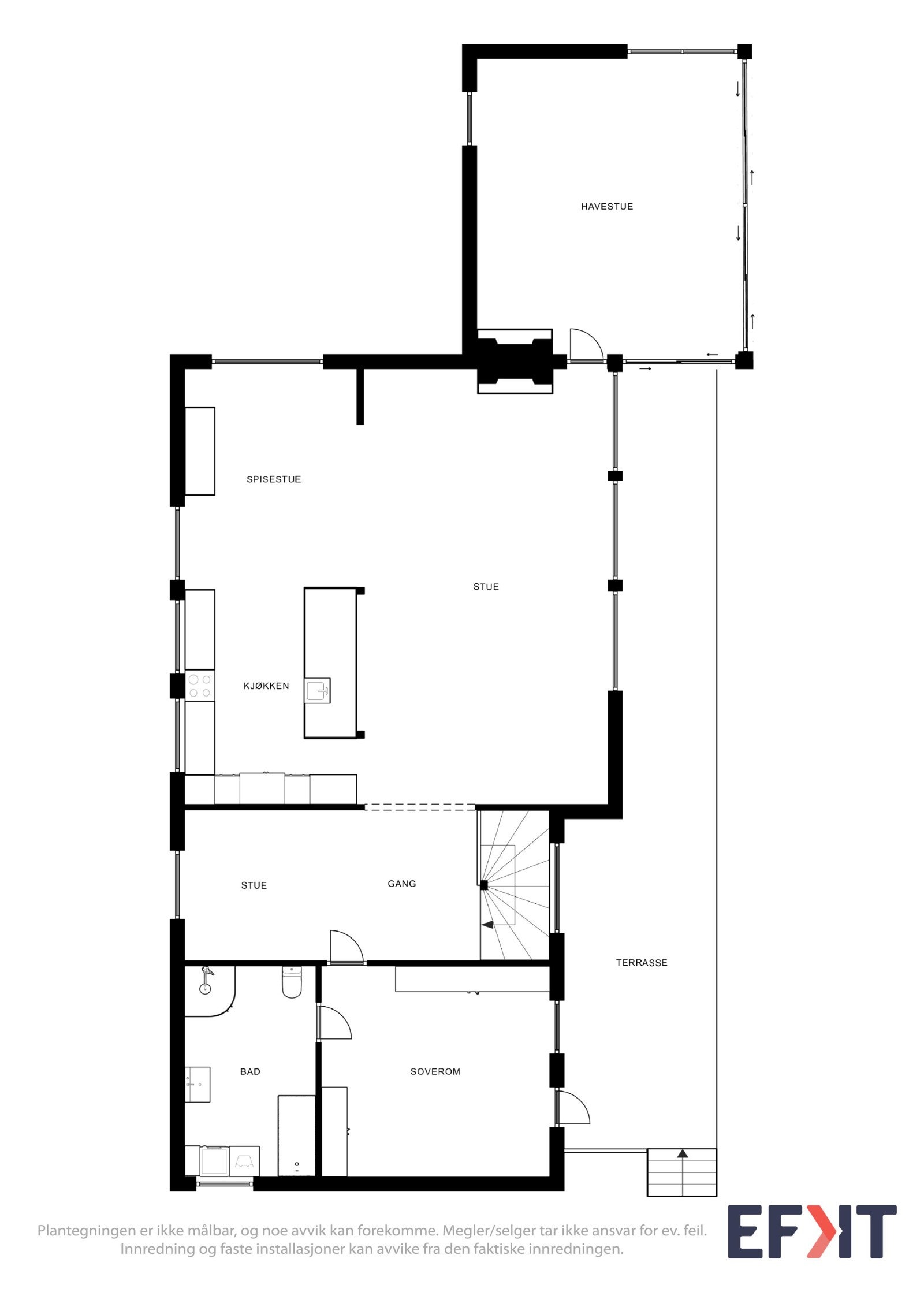 Plantegning 1. etasje. Galleribilde
