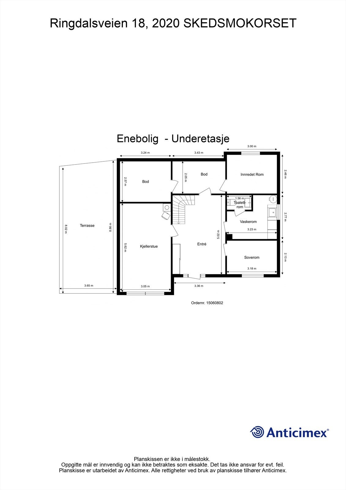 Plantegning underetasje. Galleribilde