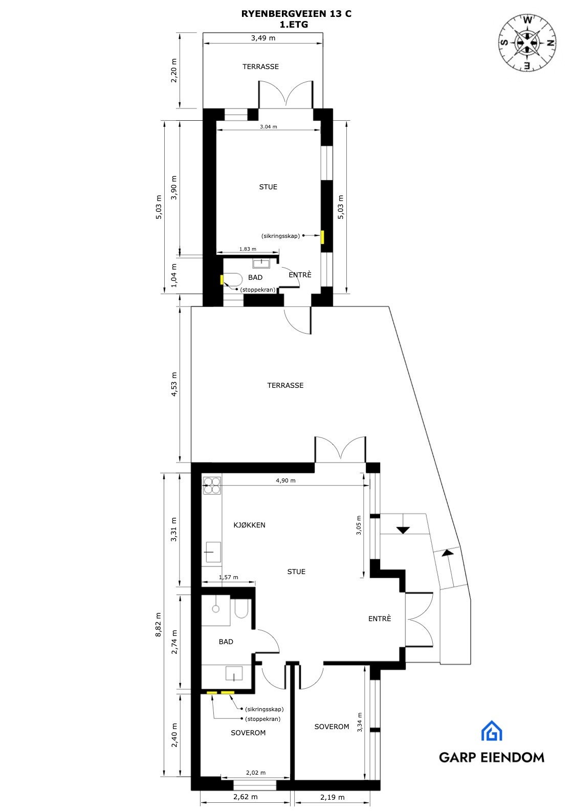 Plantegning - 1.etg Galleribilde