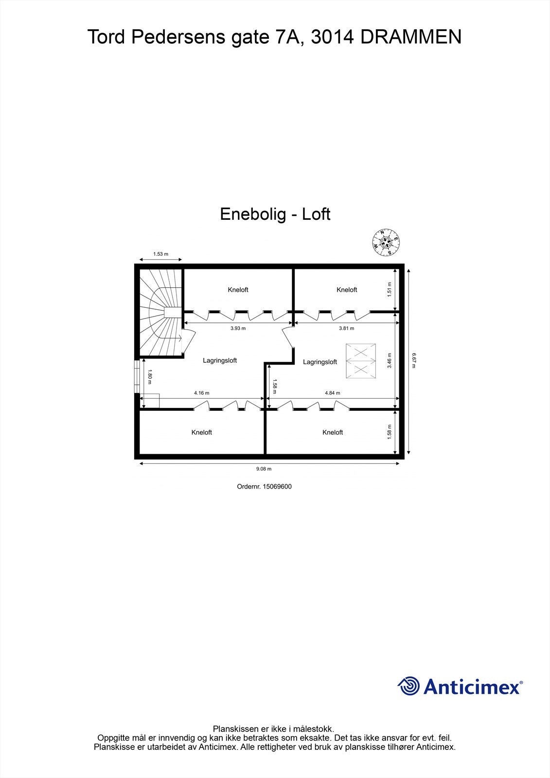 Plantegning - Loft Galleribilde