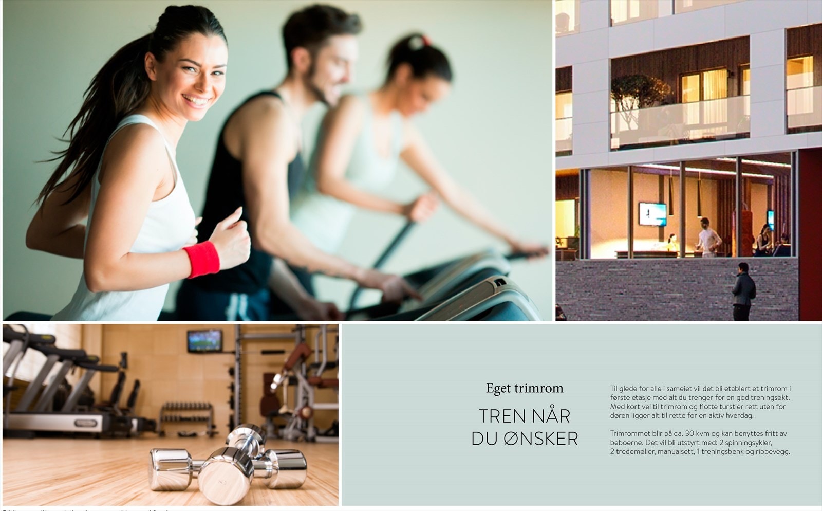 Felles trimrom for beboere i Hokksund Stasjonsby Galleribilde