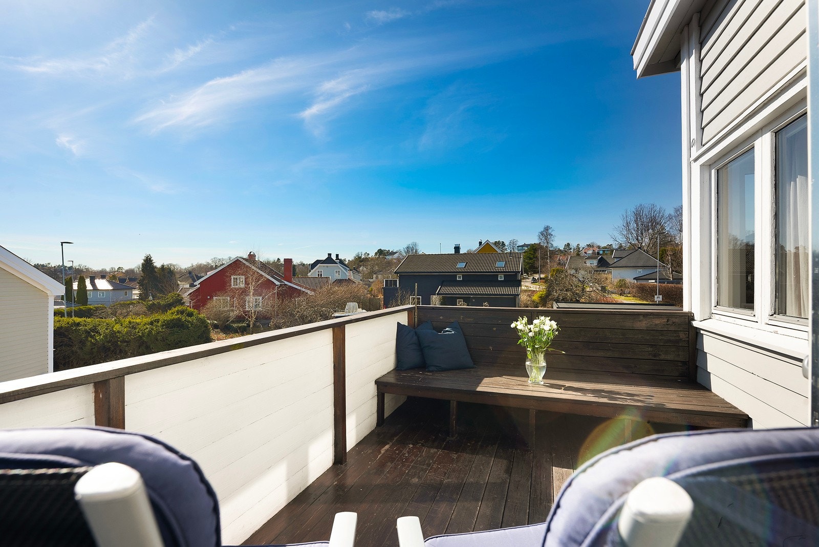 Fin utsikt fra balkongen Galleribilde