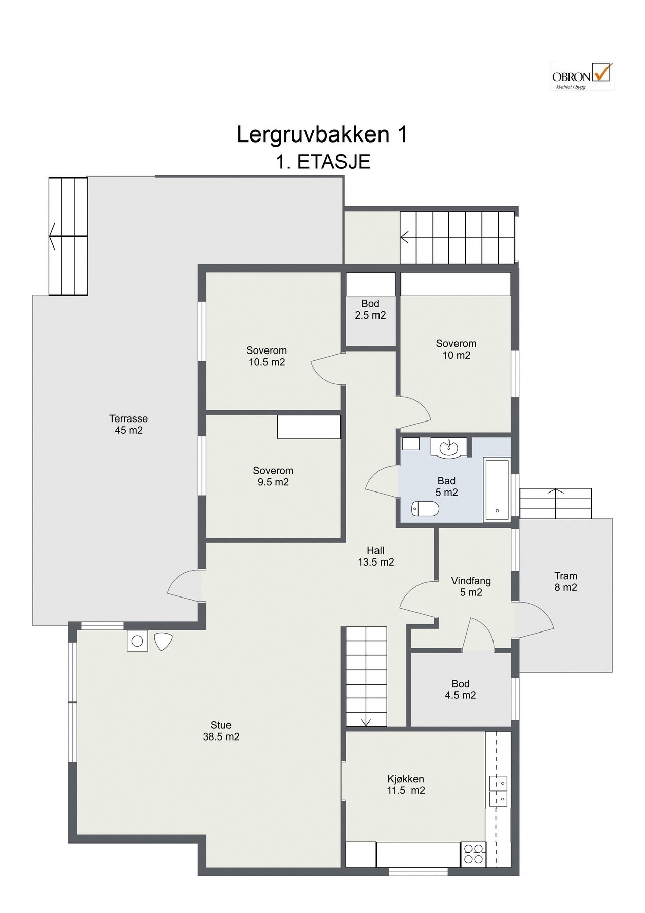 Plantegning 1. etasje. Galleribilde