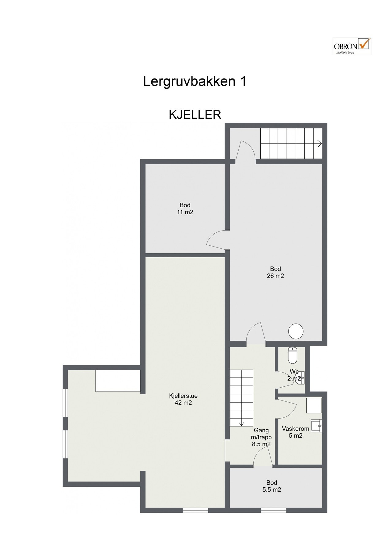 Plantegning kjeller. Galleribilde