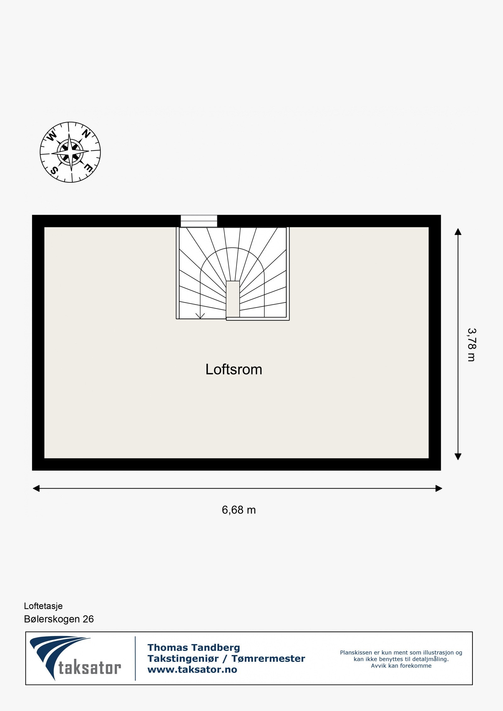 Plantegning loft. Galleribilde