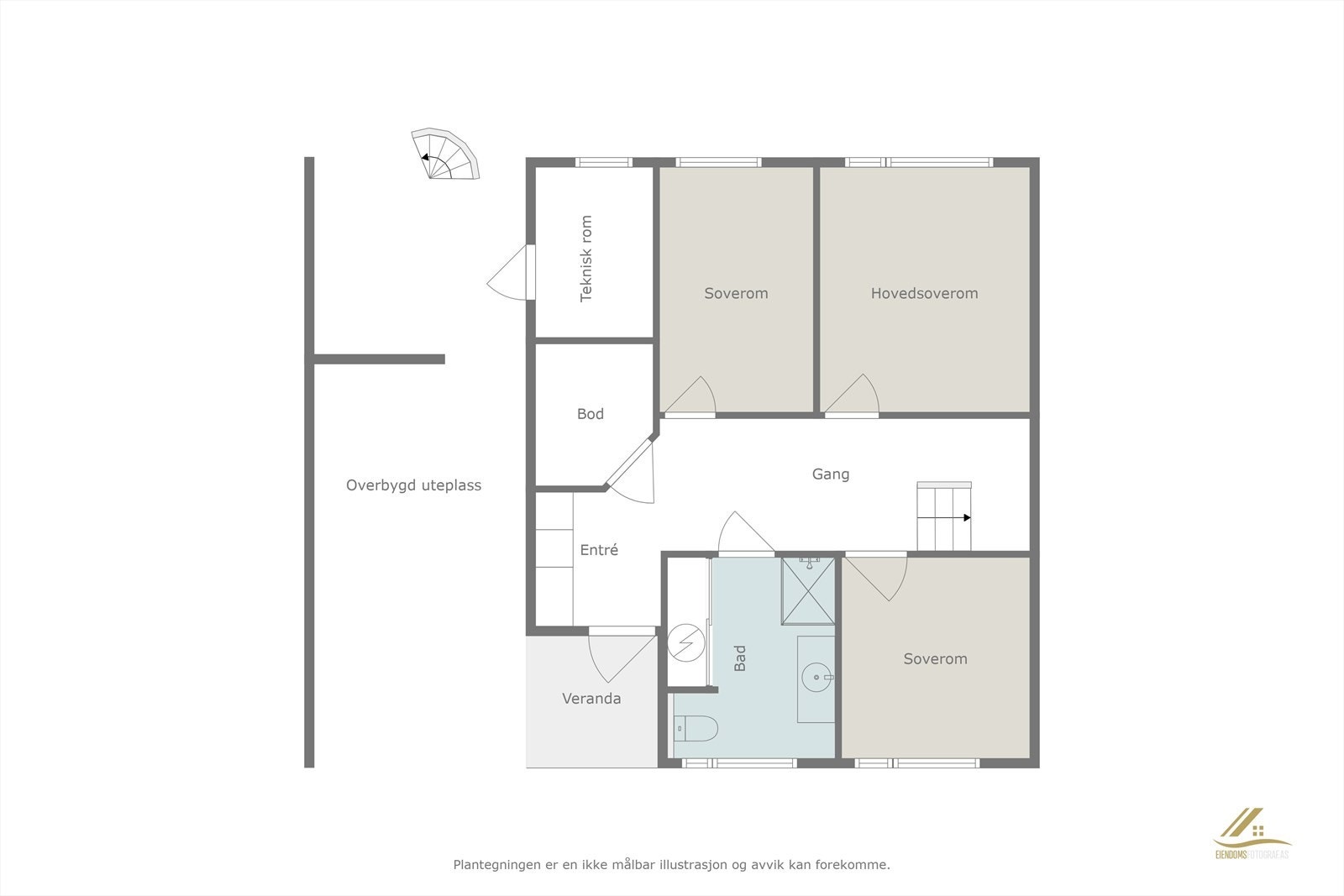 Plantegning 1. etg. Galleribilde
