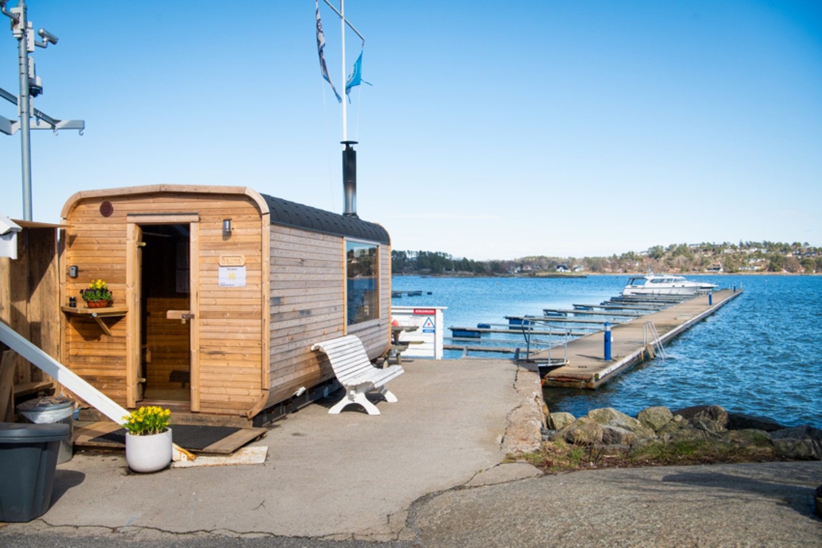 På Lahelle er det badstu via Kur Sauna som du kan booke Galleribilde