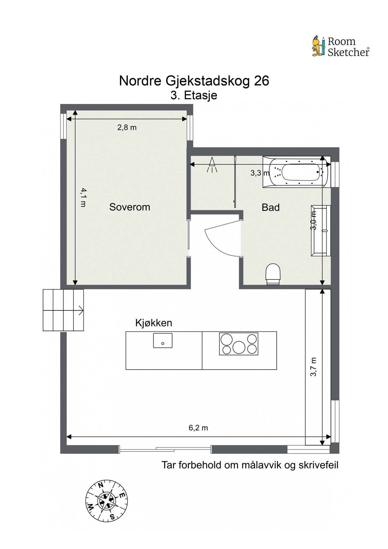 Plantegning 3.etasje Galleribilde