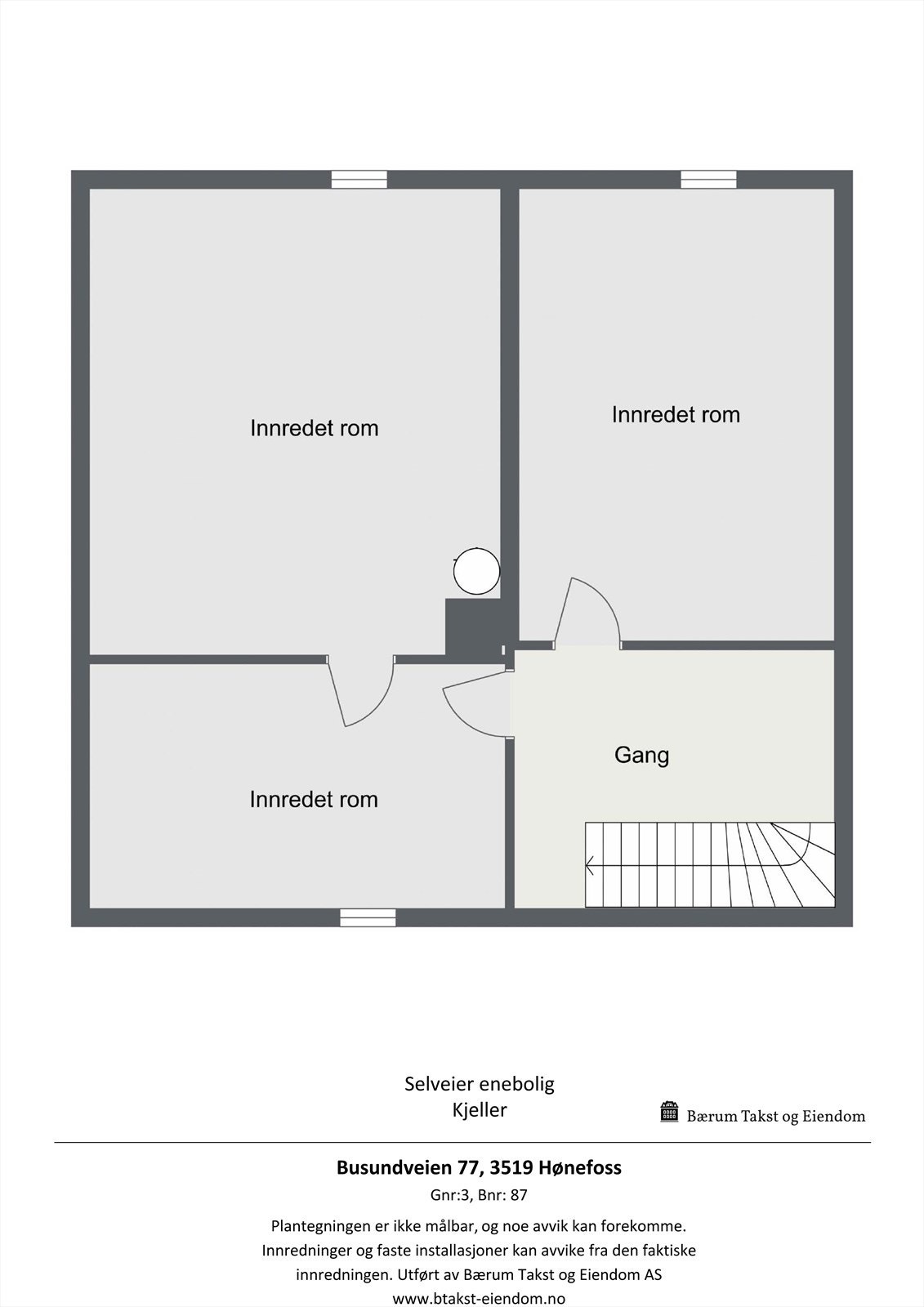 Plantegning kjelleretasjen. Galleribilde