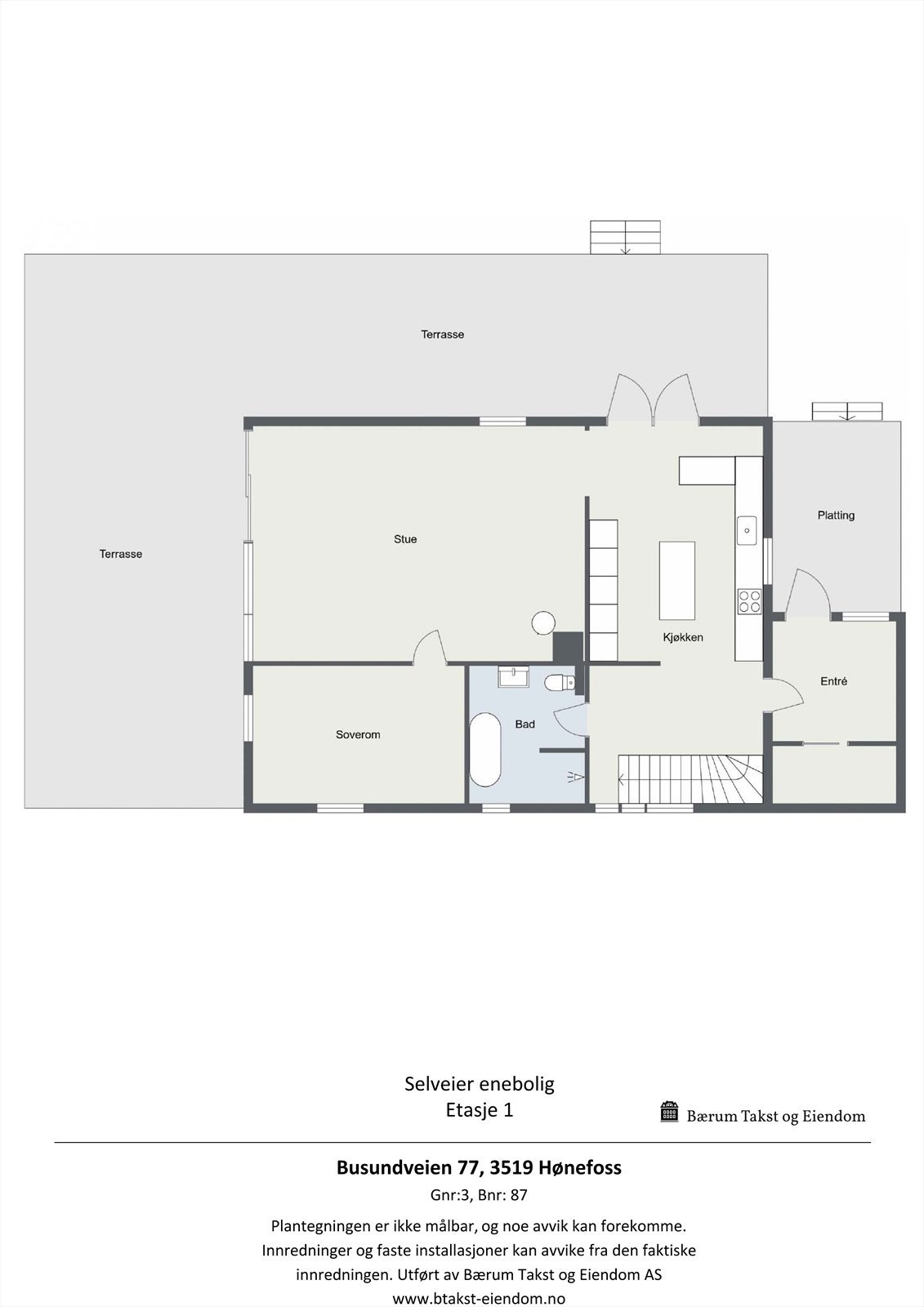 Planskisse 1. etg. Galleribilde