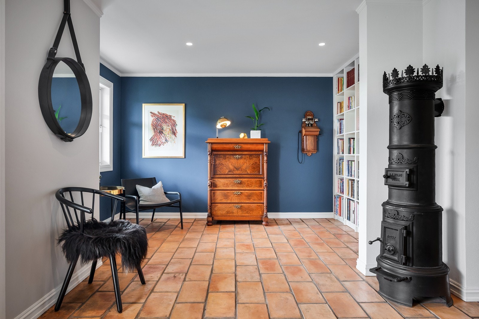 Fliser med gulvvarme gir et varmt førsteinntrykk. Galleribilde