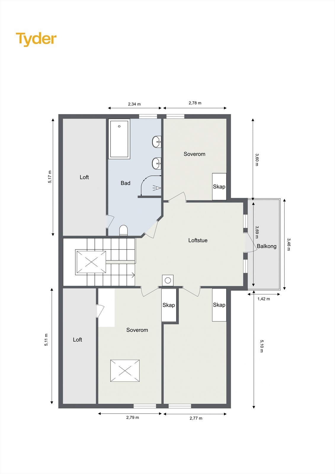 Plantegning 2.etasje. Galleribilde