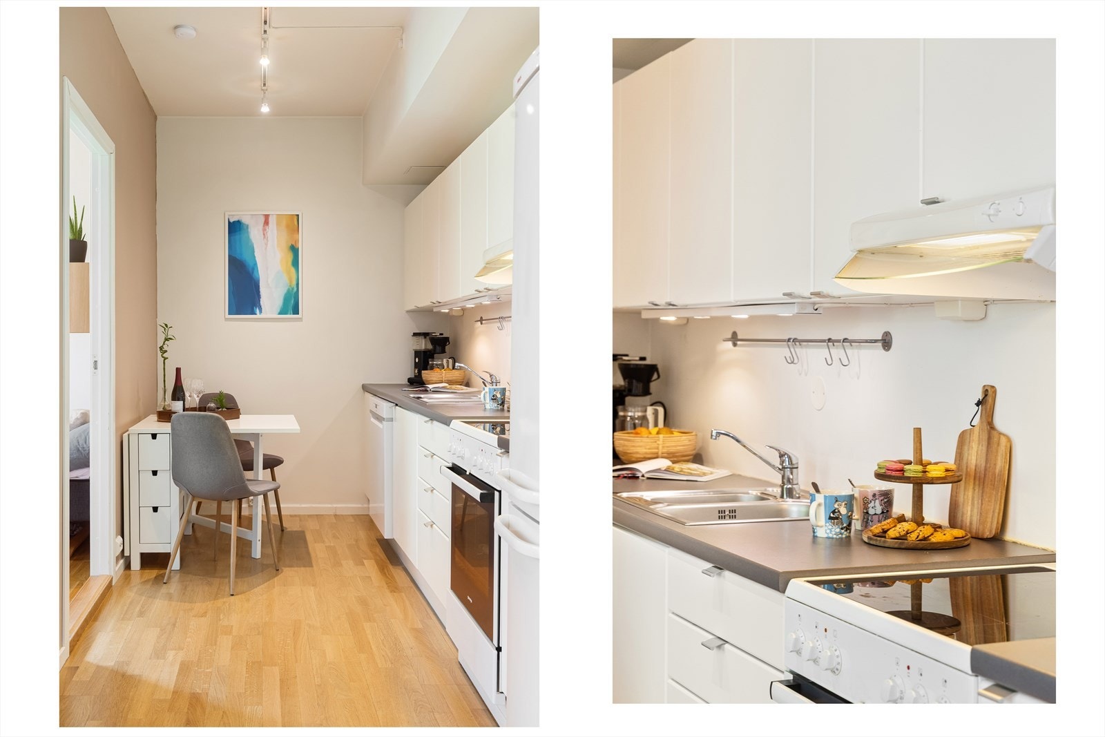 Det er godt med lagringsplass i både skap og skuffer, samt god plass til matlaging. Galleribilde