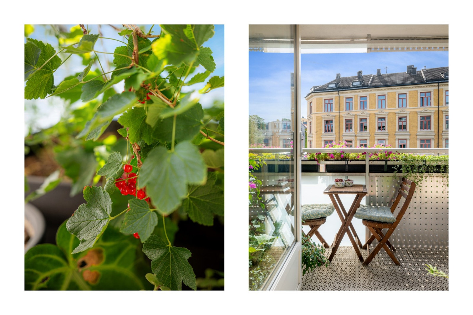 Her har du god plass til forskjellig utemøblement og hyggelig beplantning Galleribilde