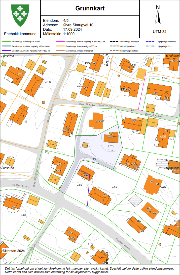 Grunnkart. (Bildet er ikke i målestokk) Galleribilde