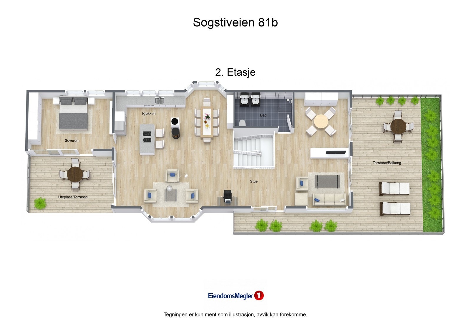Sogstiveien 81b - 3D - 2. Etasje Galleribilde