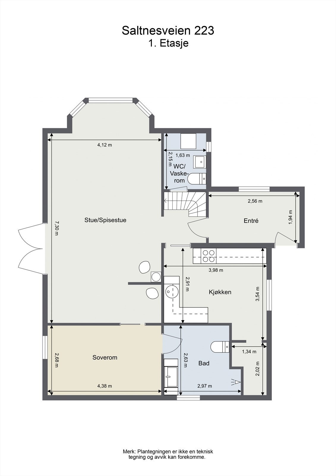 Plantegning 1. etasje. Galleribilde